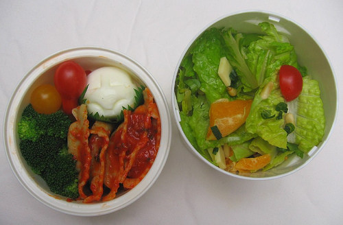 Salad & ravioli lunch ãŠå¼å½“