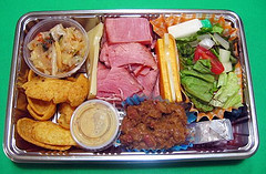 Disposable lunches for airplane