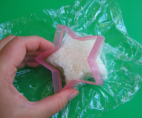 Tip: Use cookie cutters as onigiri molds