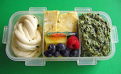 Egg & spinach lunch for preschooler