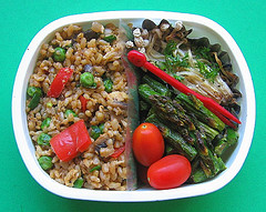 Roasted enoki lunch for toddler