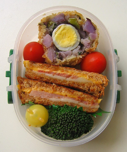 Potato salad Scotch egg lunch for toddler ãŠå¼å½“