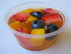Juice gelatin fruit cup for packed lunches