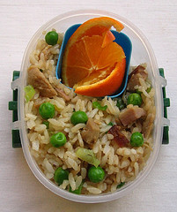Speedy mixed rice lunch for toddler