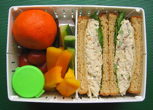 Sandwich lunch in sandwich case