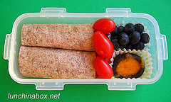 Wrap sandwich lunch for preschooler