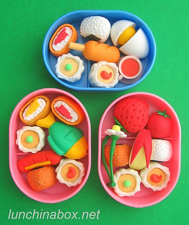 Faux bento lunch with erasers