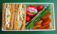 Sandwich and asparagus lunch for toddlers