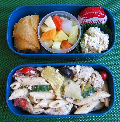 Pasta salad lunch for toddler