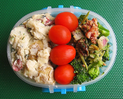 Indian potato salad snack bento