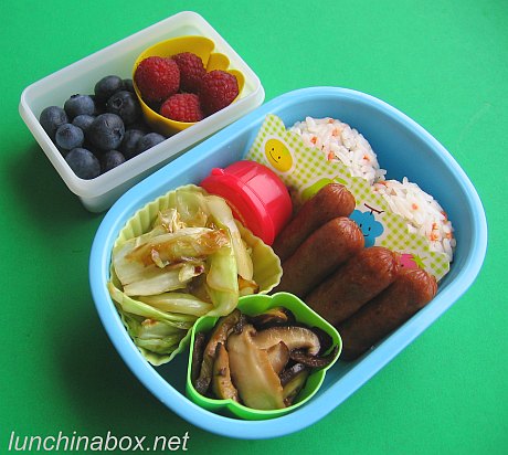 Multi-sauteed bento lunch for preschooler