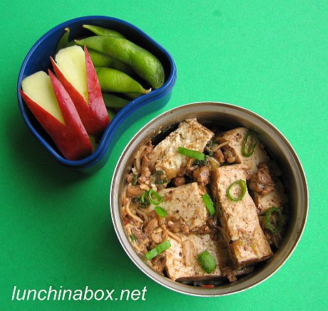 Ma po tofu bento lunch for preschooler