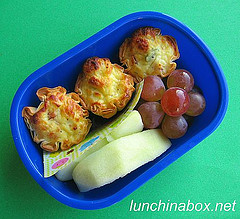 Mini quiche bento lunch for preschooler
