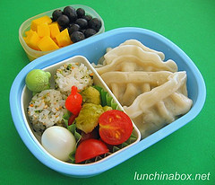 Potsticker bento lunch for preschooler