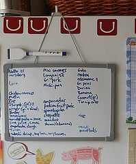 Whiteboard for freezer inventory