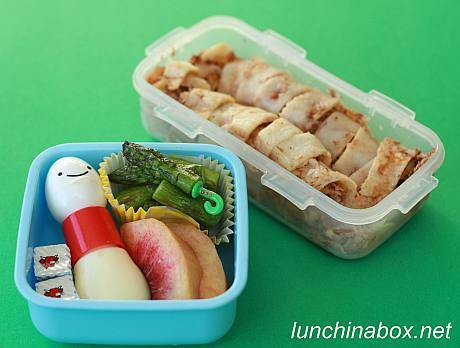 Chicken mole enchilada bento lunch for preschooler