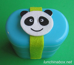 Panda bento belt & 3-tier bento box