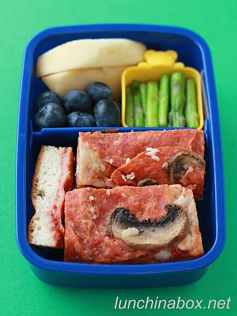 Pasta and pizza bento lunches