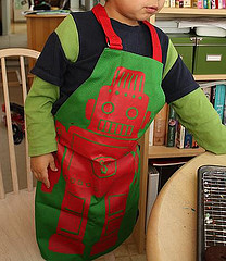 Kids' robot apron