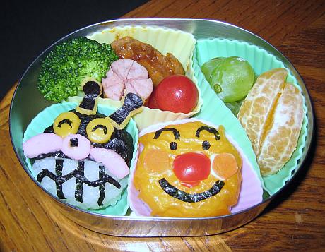 Baikinman bento lunch for preschooler