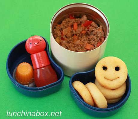 Sloppy Joe filling bento lunch for preschooler