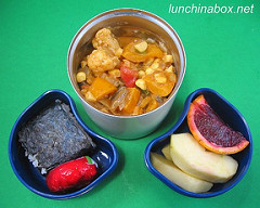 Coconut vindaloo curry bento lunch