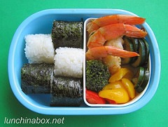 Rinsed Thai curry bento lunch for preschooler