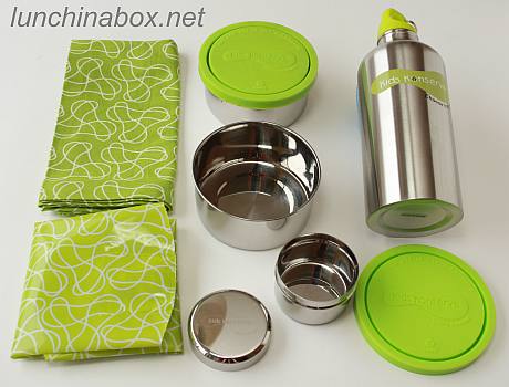 Bits Kits Bento Box Lunch and Condiment Containers Bundle for Kids and Adults, Set of 5, Stainless Steel