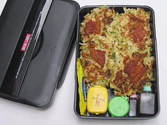 Okonomiyaki bento lunch for adult
