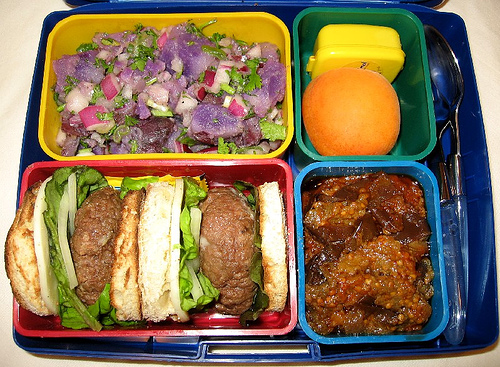 Mini-cheeseburger Laptop Lunch