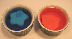 Molded eggs in dye