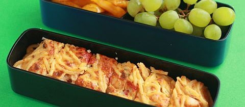 His & her pasta frittata bento lunches